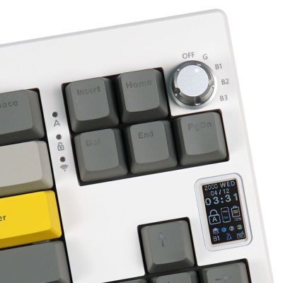 Клавиатура Epomaker Shadow-X 70 Mulan Switch Hot-Swap LCD Screen RGB Wireless/Bluetooth/USB UA White (SHX-W-M)