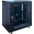Шкаф настенный GEAR 12U 19\'\' 600x600x650 мм, + полка 19", black (GWMSN-12U-600-600)