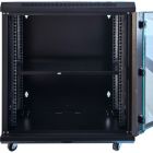 Шкаф настенный GEAR 12U 19\'\' 600x600x650 мм, + полка 19", black (GWMSN-12U-600-600)