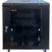 Шафа настінна GEAR 12U 19\'\' 600x600x650 мм, + полка 19", black (GWMSN-12U-600-600)