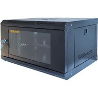 Шафа настінна GEAR 6U 19\'\' 600x600x350 мм, + полка 19", black (GWMSN-6U-600-600)