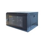 Шкаф настенный GEAR 6U 19'' 600x600x350 мм, + полка 19", black (GWMSN-6U-600-600)