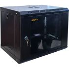 Шкаф настенный GEAR 9U 19\'\' 600x600x500 мм, + полка 19", black (GWMSN-9U-600-600)
