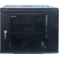 Шкаф настенный GEAR 9U 19\'\' 600x600x500 мм, + полка 19", black (GWMSN-9U-600-600)
