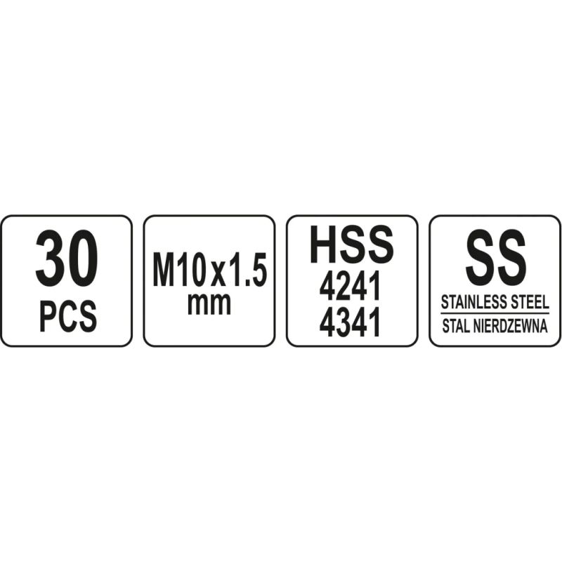 Набір інструментів Yato для ремонту різьби M10x1, 5 (YT-17634)