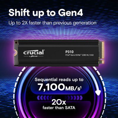 Накопитель SSD M.2 2280 2TB P310 with heatsink Micron (CT2000P310SSD5)
