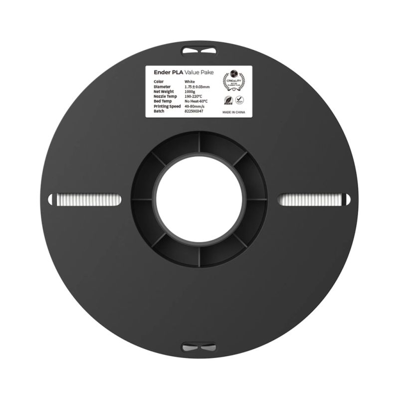 Пластик для 3D-принтера Creality PLA 2x1кг, 1.75мм, white+black (3301010337)