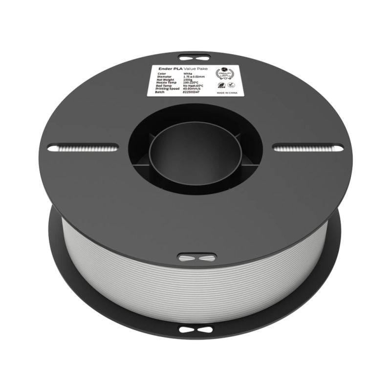 Пластик для 3D-принтера Creality PLA 2x1кг, 1.75мм, white+black (3301010337)