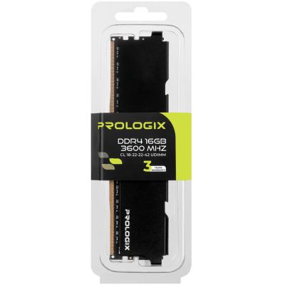 Модуль пам\'яті для комп\'ютера DDR4 16GB 3600 MHz Black Prologix (PRO16GB3600B4)
