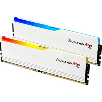 Модуль пам\'яті для комп\'ютера DDR5 64GB (2x32GB) 6400 MHz Ripjaws M5 RGB Matte White G.Skill (F5-6400J3239G32GX2-RM5RW)