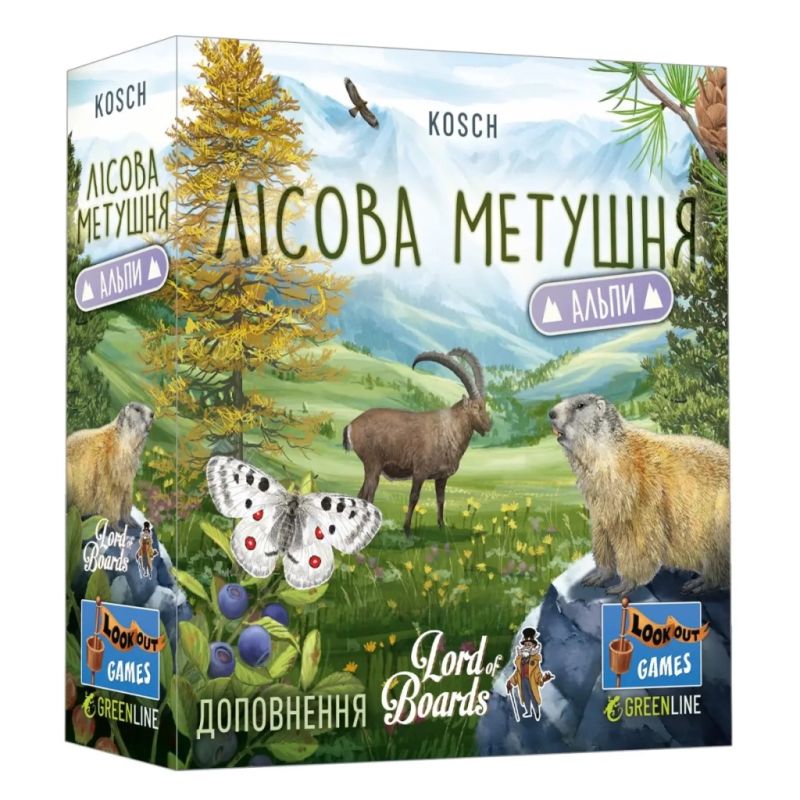 Настольная игра Lord of Boards Лесная суета. Альпы (Forest Shuffle: Alpine Expansion) (укр.) дополнение (LOB2405UA)