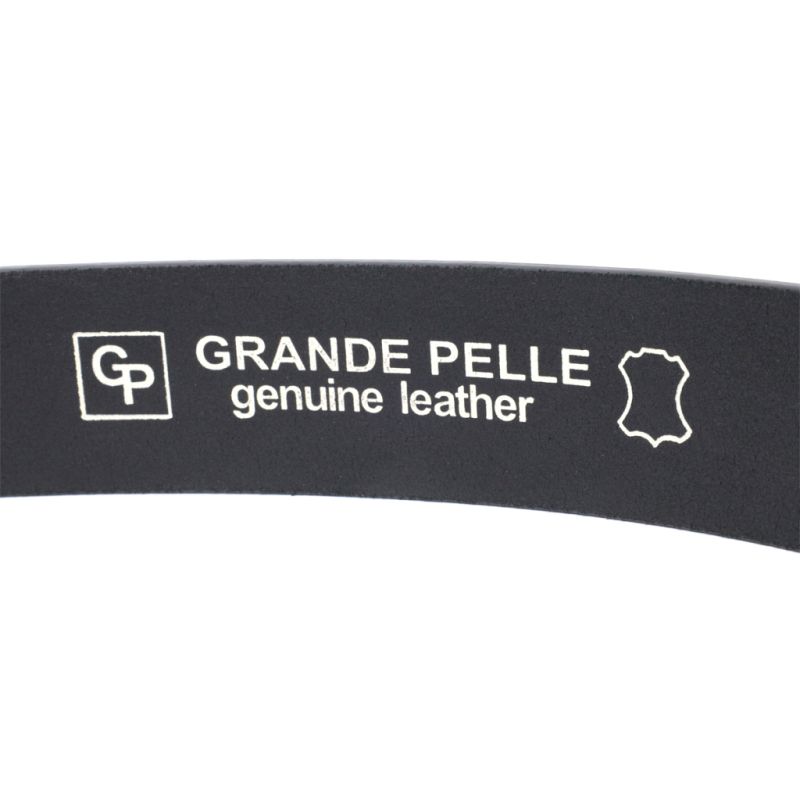 Ремінь Grande Pelle Під джинси з натуральної шкіри Чорний (11684)