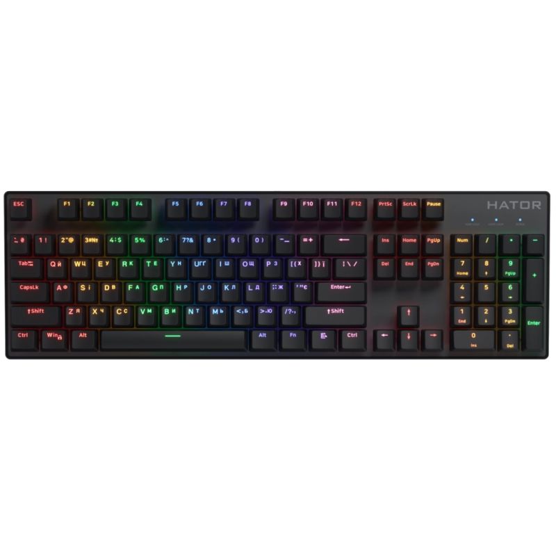 Клавіатура Hator Icefall Mecha Rainbow USB Black (HTK104UA)