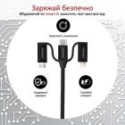 Дата кабель USB 2.0 AM to Lightning + Micro 5P + USB-C (pentapower.black) Promate (pentapower.black)