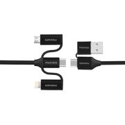 Дата кабель USB 2.0 AM to Lightning + Micro 5P + USB-C (pentapower.black) Promate (pentapower.black)