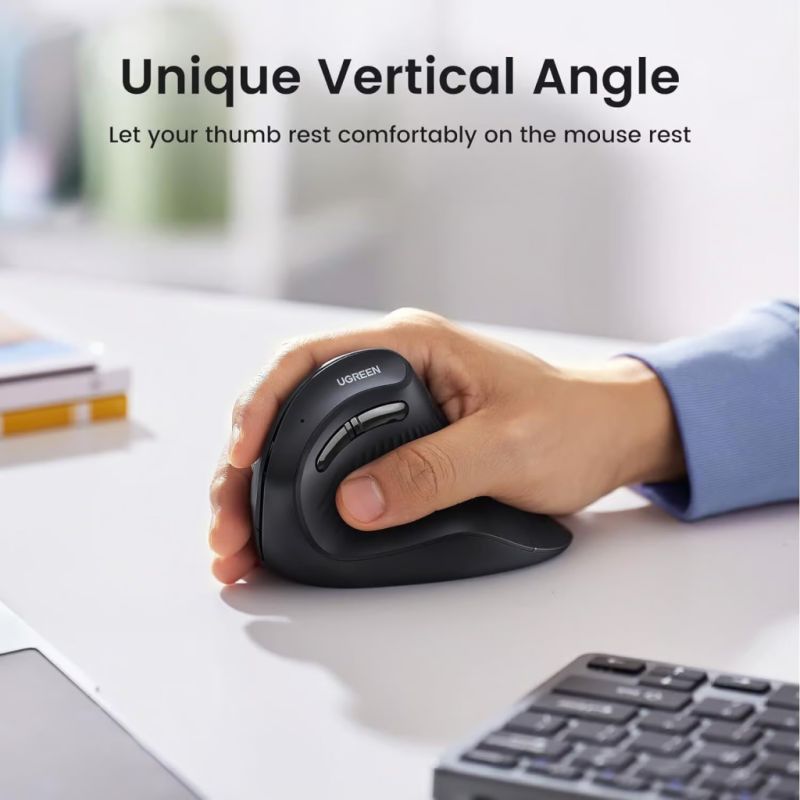 Мишка Ugreen MU008 Vertical Wireless Black (25444)