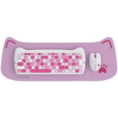 Комплект Canyon HSET-W6 Kitty Edition Wireless UA Pink (CNS-HSETW6PK)