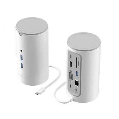 Концентратор Vention USB3.1 Type-C to HDMI/VGA/USB3.0x3/RJ45/SD/TF/TRRS 3.5m/PD/DC100W12-in-1 (TPHWC-EU)