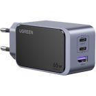 Зарядний пристрій Ugreen 3xUSB 65W (2xUSB-C+USB-A) Gan Nexode Fast Charger Grey X553 (35042)
