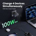 Зарядний пристрій Ugreen 4xUSB 100W (3xUSB-C+USB-A) Gan Nexode Fast Charger Grey X565 (35043)