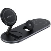 Зарядний пристрій Acefast Wireless QI 3in1 15W E19 Qi2 (6974316283096)