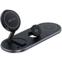 Зарядний пристрій Acefast Wireless QI 3in1 15W E19 Qi2 (6974316283096)