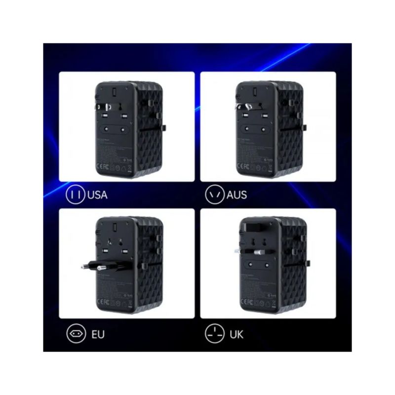 Зарядное устройство Choetech 4xUSB 100W PD (2хUSB-C+2хUSB-A) сharger diamond model black (PD6028-BK)