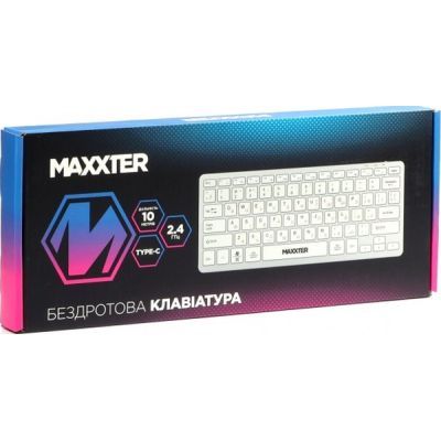 Клавиатура Maxxter (KBW-C01S-UA) Wireless UA White (KBW-C01S-UA)