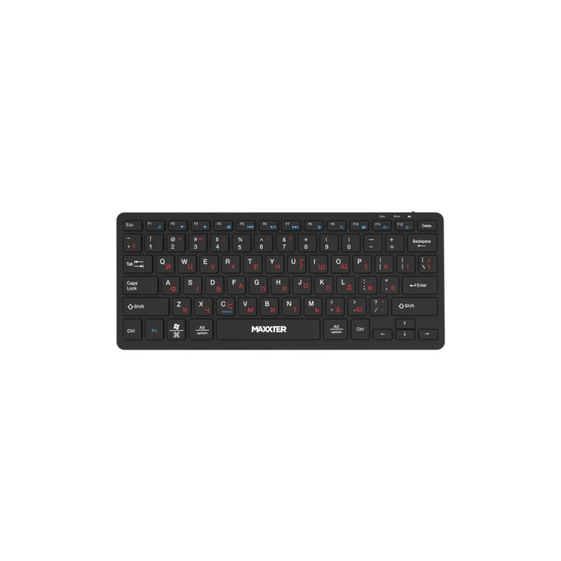 Клавиатура Maxxter Wireless UA Black (KBW-C01B-UA)