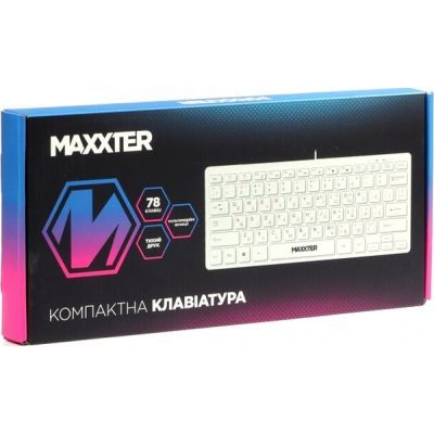 Клавиатура Maxxter (KBM-C01W-UA) USB UA White (KBM-C01W-UA)