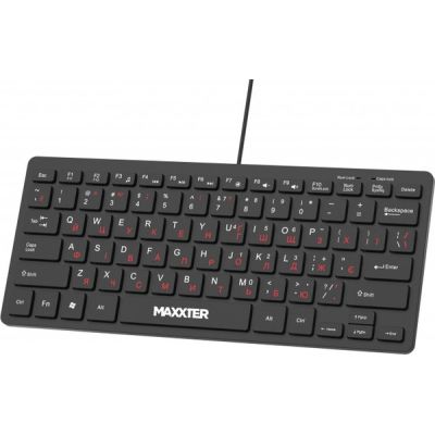 Клавіатура Maxxter (KBM-C01B-UA) USB UA Black (KBM-C01B-UA)