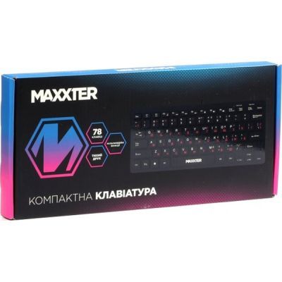 Клавиатура Maxxter (KBM-C01B-UA) USB UA Black (KBM-C01B-UA)