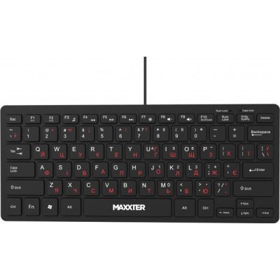 Клавиатура Maxxter (KBM-C01B-UA) USB UA Black (KBM-C01B-UA)