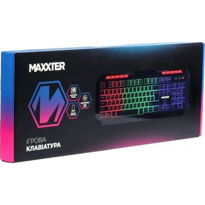Клавиатура Maxxter (KBG-UML-02B-UA) USB UA Black (KBG-UML-02B-UA)
