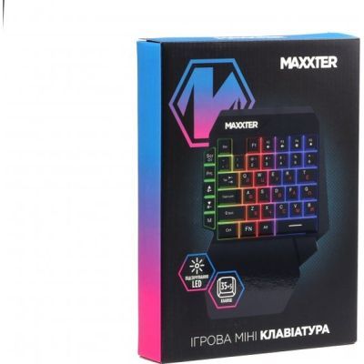 Клавиатура Maxxter (KBG-OH-01B-UA) USB UA Black (KBG-OH-01B-UA)