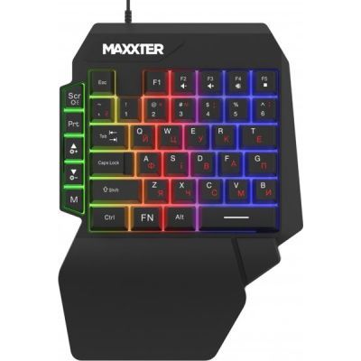Клавіатура Maxxter (KBG-OH-01B-UA) USB UA Black (KBG-OH-01B-UA)