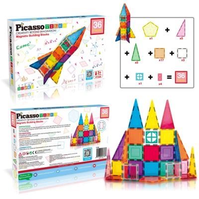 Конструктор Picasso магнітний Tiles Magnetic Building Blocks 36 деталей (817338027971)