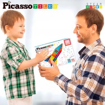 Конструктор Picasso магнітний Tiles Magnetic Building Blocks 36 деталей (817338027971)