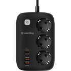 Мережевий фільтр живлення ColorWay (CW-CHE34PDB) 3 роз/4USB GaN3 Pro (CW-CHE34PDB)