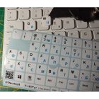 Наклейка на клавіатуру BestKey непрозора біла основа, 76, синій (BKU13WHI_BLU)