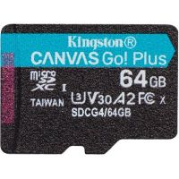 Карта пам\'яті Kingston 64GB microSDXC сlass 10 UHS-I U3 V30 A2 Canvas Go Plus G4 (SDCG4/64GBSP)