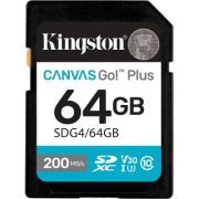 Карта пам\'яті Kingston 64GB SDXC сlass 10 UHS-I U3 V30 Canvas Go Plus G4 (SDG4/64GB)