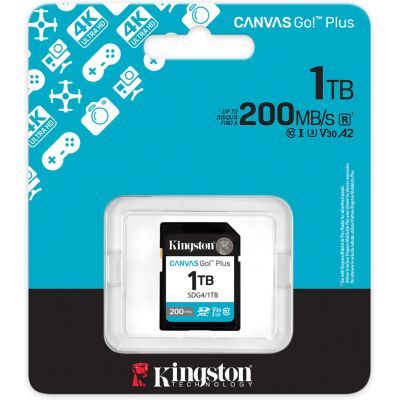 Карта пам\'яті Kingston 1TB SDXC сlass 10 UHS-I U3 V30 Canvas Go Plus G4 (SDG4/1TB)