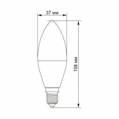 Лампочка Videx LED C37h 4.9W E14 4100K (VL-C37h-49144)