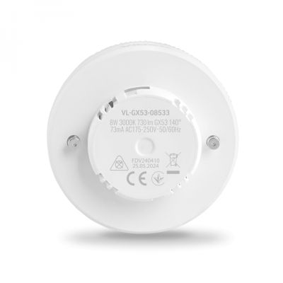 Лампочка Videx LED GX53 8W 3000K 220V (VL-GX53-08533)