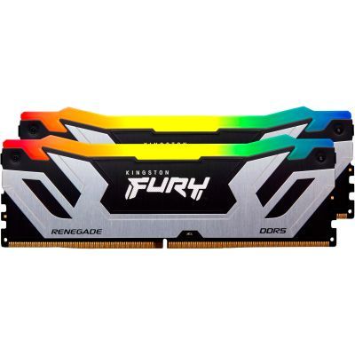 Модуль пам\'яті для комп\'ютера DDR5 48GB (2x24GB) 8400 MHz Renegade RGB Silver XMP Kingston Fury (ex.HyperX) (KF584CU40RSAK2-48)