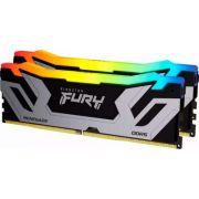 Модуль пам\'яті для комп\'ютера DDR5 48GB (2x24GB) 8400 MHz Renegade RGB Silver XMP Kingston Fury (ex.HyperX) (KF584CU40RSAK2-48)