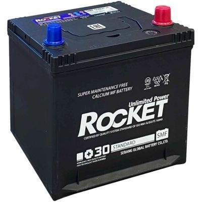 Акумулятор автомобільний ROCKET SMF 50Ah ASIA Ев (-/+) (520CCA) (SMF 55D20AL)
