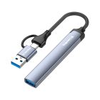 Концентратор ColorWay USB-A/USB-C 4-in-1 USB2.0х2/USB3.0/USB-C2.0 (CW-HUB06)