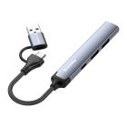 Концентратор ColorWay USB-A/USB-C 4-in-1 USB2.0х2/USB3.0/USB-C2.0 (CW-HUB06)